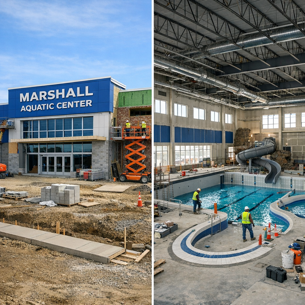 Marshall’s New Aquatic Center Nears Completion Amid Infrastructure Upgrades